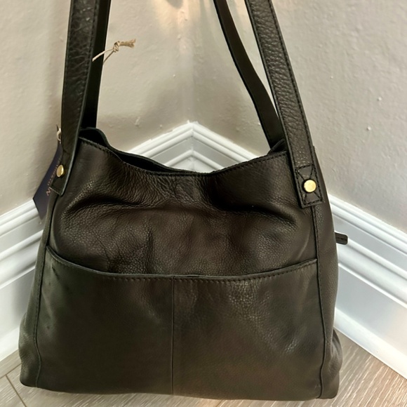 AMERICAN LEATHER CO - Liberty Leather Shoulder Bag Black - Picture 3 of 11